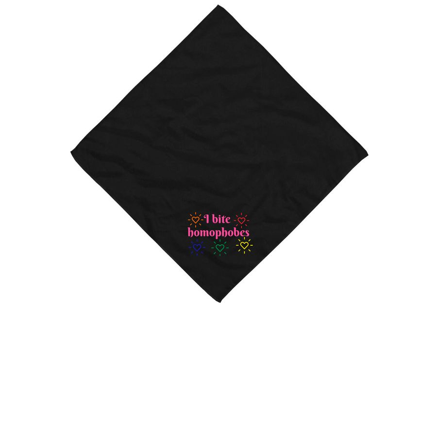 I Bite Homophobes, a Black Cotton Bandana