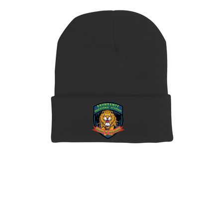 Abundance Educational Academy, a Black Printed Cuffed Beanie