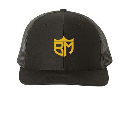 BrunswickMarching Hat Collection, a Black Printed Snapback Trucker Cap