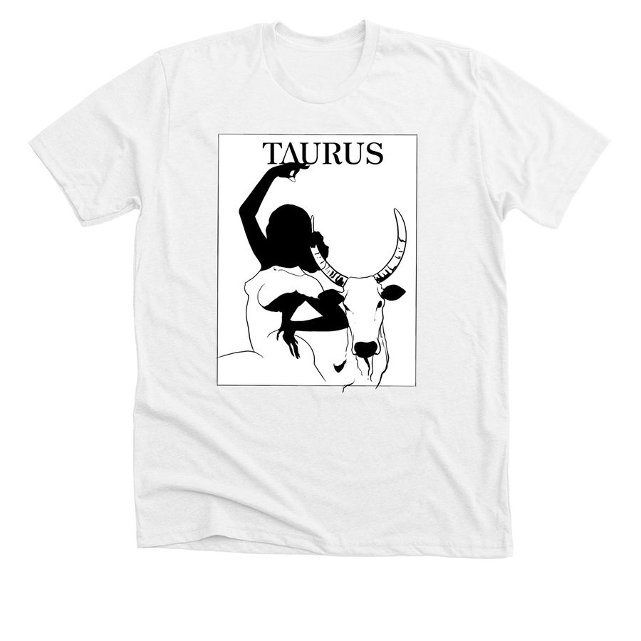 Taurus, a Solid White Blend Premium Unisex Tee