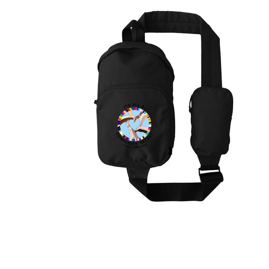 It's All A Community Effort Crossbody, a Black Grove Sling Bag