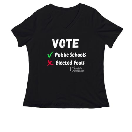 2026 Election Swag, a Black Women's Relaxed V-Neck Tee