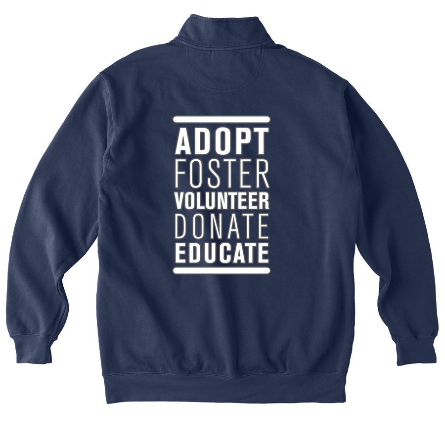 GMSP Zip Up Hoodies and Quarter-Zip Pullovers, a True Navy Comfort Colors Quarter Zip Pullover (back-view)