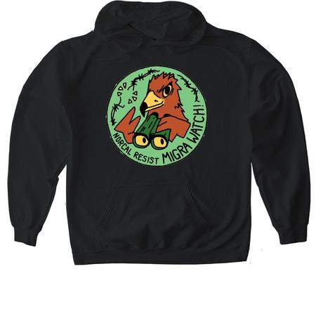 Eagle Eyes, a Black Gildan Softstyle Pullover Hoodie