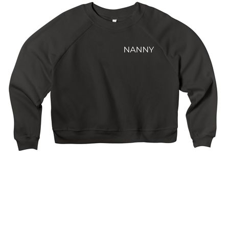 Name Tag Collection, a Black Women's Premium Cropped Raglan Sweatshirt