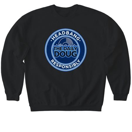 Headbang Responsibly, a Black Softstyle Crewneck Sweatshirt