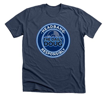 Headbang Responsibly, a Heather Navy Premium Unisex Tee