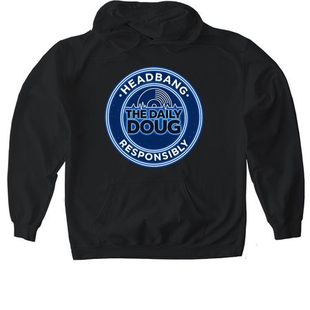 Headbang Responsibly, a Black Gildan Softstyle Pullover Hoodie