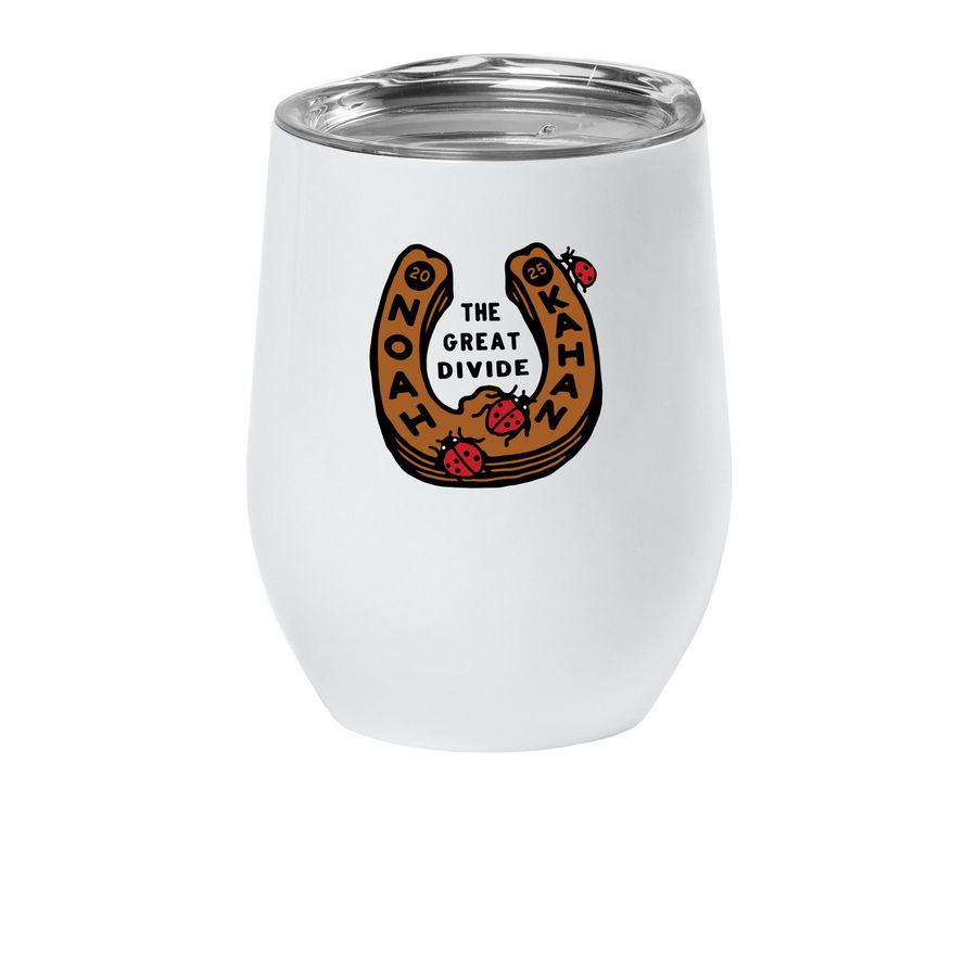 Noah Kahan The Great Divide Tour&nbsp;Wine Tumbler, a White Insulated Wine Cup