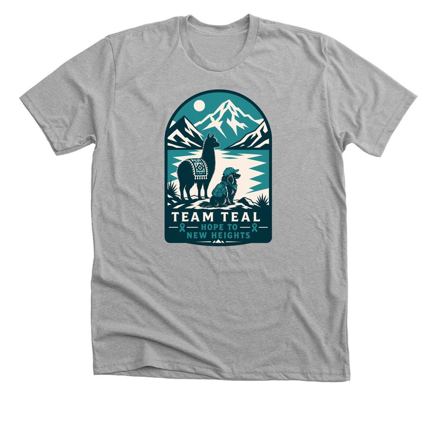 NOCC Team Teal Peru Trek 2026, a Athletic Heather Premium Unisex Tee