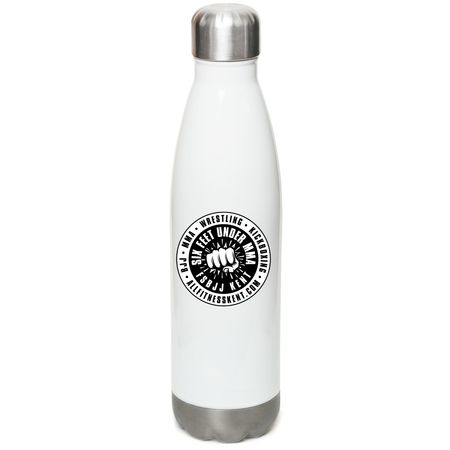 Six Feet Under MMA, a White Stainless Steel Water Bottle