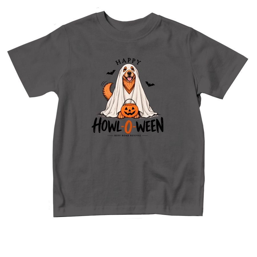 Happy Howl-O-Ween- Toddler, a Charcoal Toddler Tee