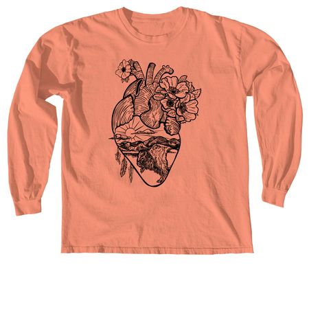 North Dakota Love, a Terracotta Comfort Colors Long Sleeve Tee
