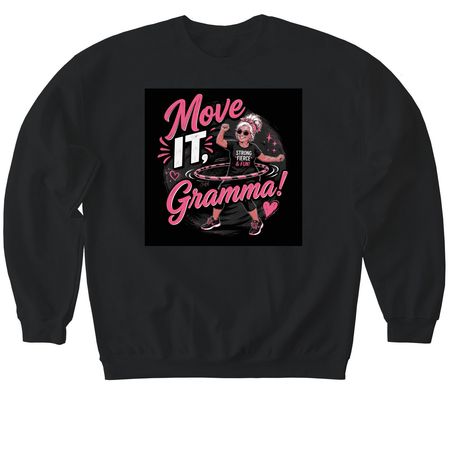 Move It, Gramma, a Black Softstyle Crewneck Sweatshirt