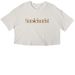Sunleisurist, a Vintage White Women?s Cropped Cotton Tee