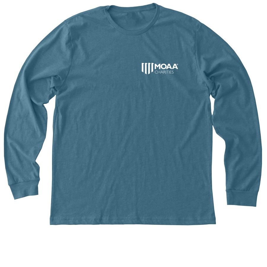 Stronger Together - 2026 MOAA Chari-Tee, a Heather Deep Teal Premium Long Sleeve Tee