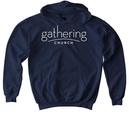 What a friend we have in Jesus, a Navy Softstyle Youth Pullover Hoodie