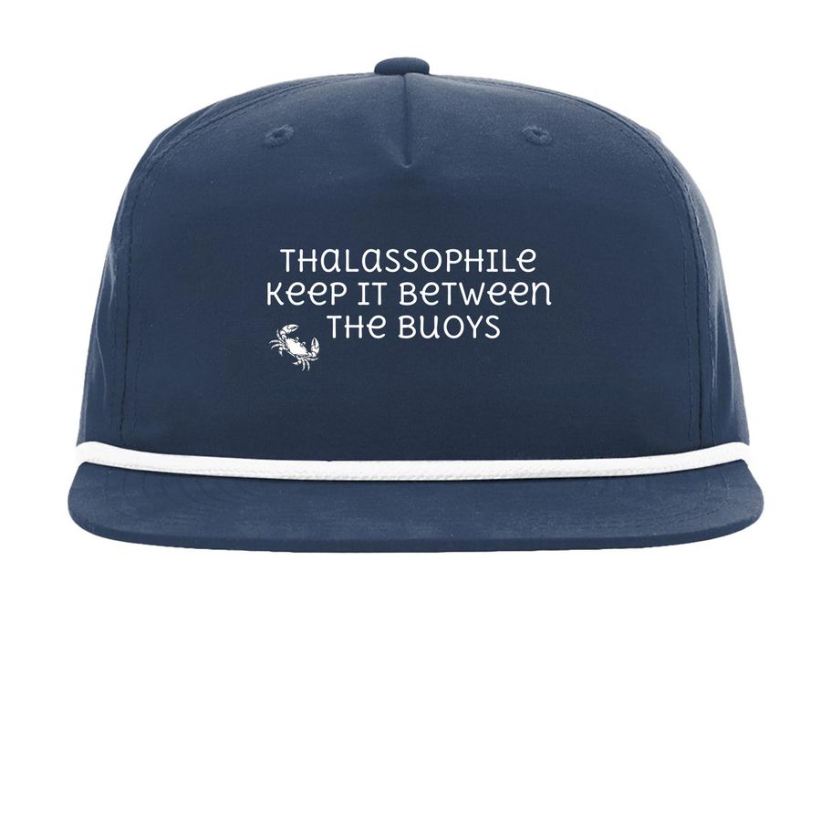 LOVE OF THE SEA&nbsp;, a Navy/ White Printed Umpqua Snapback Cap