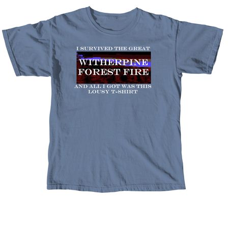 The Great Witherpine Fire, a Blue Jean Comfort Colors Unisex Tee