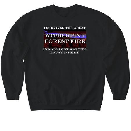 The Great Witherpine Fire, a Black Softstyle Crewneck Sweatshirt
