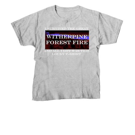 The Great Witherpine Fire, a Sport Grey Youth Unisex Tee