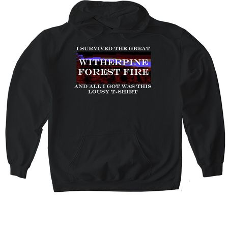 The Great Witherpine Fire, a Black Gildan Softstyle Pullover Hoodie
