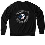 SPOT ON Dog Training, a Deep Black Allmade Organic French Terry Crewneck Sweatshirt (back-view)