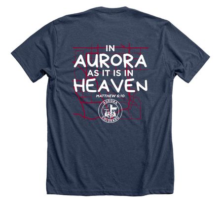 As It Is In Heaven, a Heather Navy Premium Unisex Tee