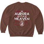 As It Is In Heaven, a Cocoa Softstyle Crewneck Sweatshirt (back-view)