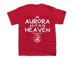 As It Is In Heaven, a Red Youth Unisex Tee (back-view)