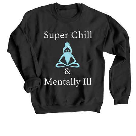 Tranquil chaos, a Black Crewneck Sweatshirt