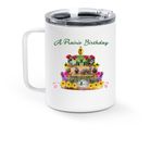 WHF's A Prairie Birthday!, a White Stainless Steel Travel Mug (back-view)