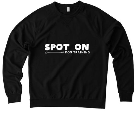 SPOT ON Dog Training, a Deep Black Allmade Organic French Terry Crewneck Sweatshirt