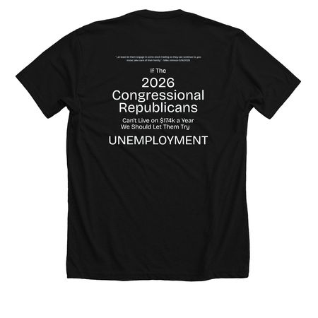 Retire the Republicans&nbsp;, a Solid Black Blend Premium Unisex Tee (back-view)