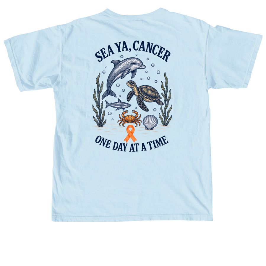 Charlie?s Support Crew&nbsp;, a Chambray Comfort Colors Unisex Tee (back-view)