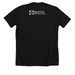 Black-Eyed Susans for Reparations, a Solid Black Blend Premium Unisex Tee (back-view)