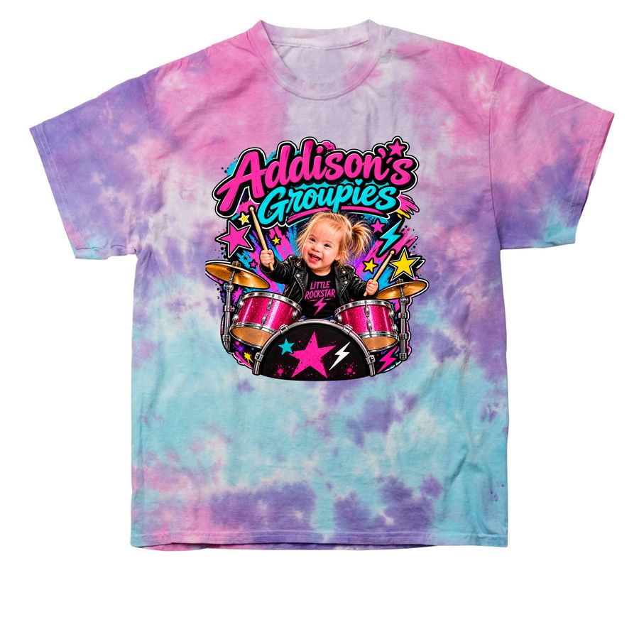 Addison's Groupies, a Cotton Candy Classic Tie Dye Tee