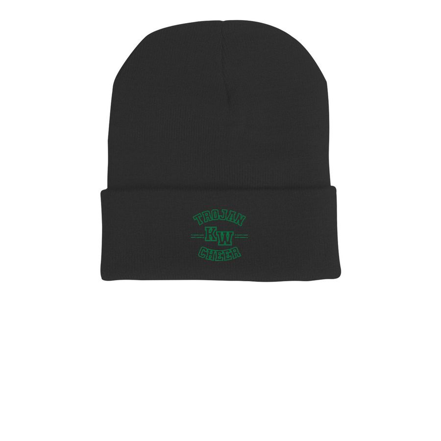 Trojan Cheer - Beanie, a Black Printed Cuffed Beanie