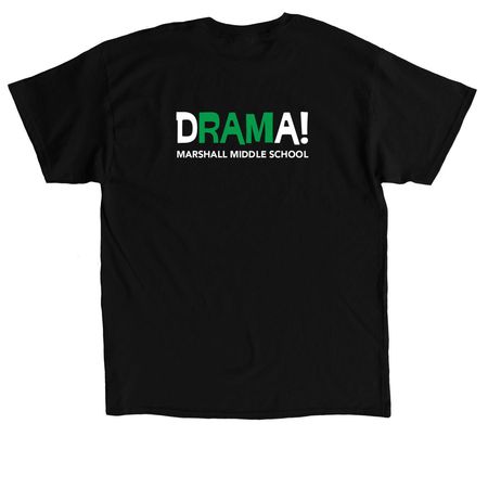 Drama is My Sport, a Black Classic Unisex Tee (back-view)