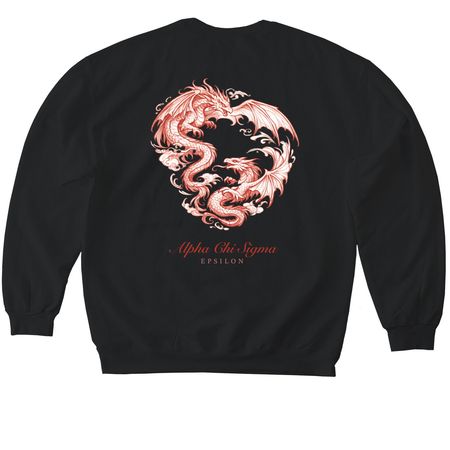 Wyvern Design, a Black Softstyle Crewneck Sweatshirt
