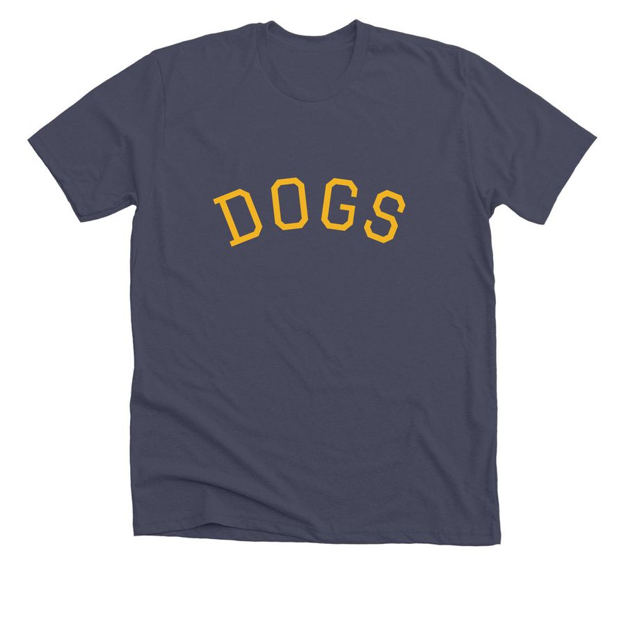DOGS University Tee, a Heather Midnight Navy Premium Unisex Tee
