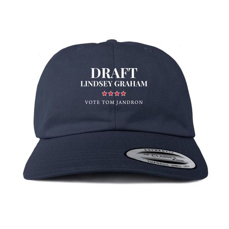 Draft Graham/Vote Jandron Hats, a Navy Printed Classic Baseball Cap