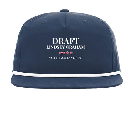 Draft Graham/Vote Jandron Hats, a Navy/ White Printed Umpqua Snapback Cap