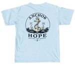 Anchor of Hope, a Chambray Comfort Colors Unisex Tee (back-view)