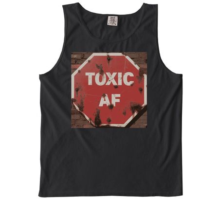 Toxic Sign&nbsp;, a Black Comfort Colors Tank Top
