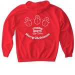 Christmas Hoodie, a Red Gildan Softstyle Pullover Hoodie (back-view)