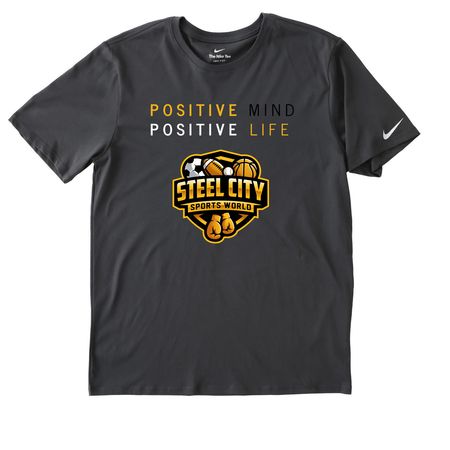 Steel City Sports World, a Anthracite Nike Dri-FIT Jersey Blend Performance Tee