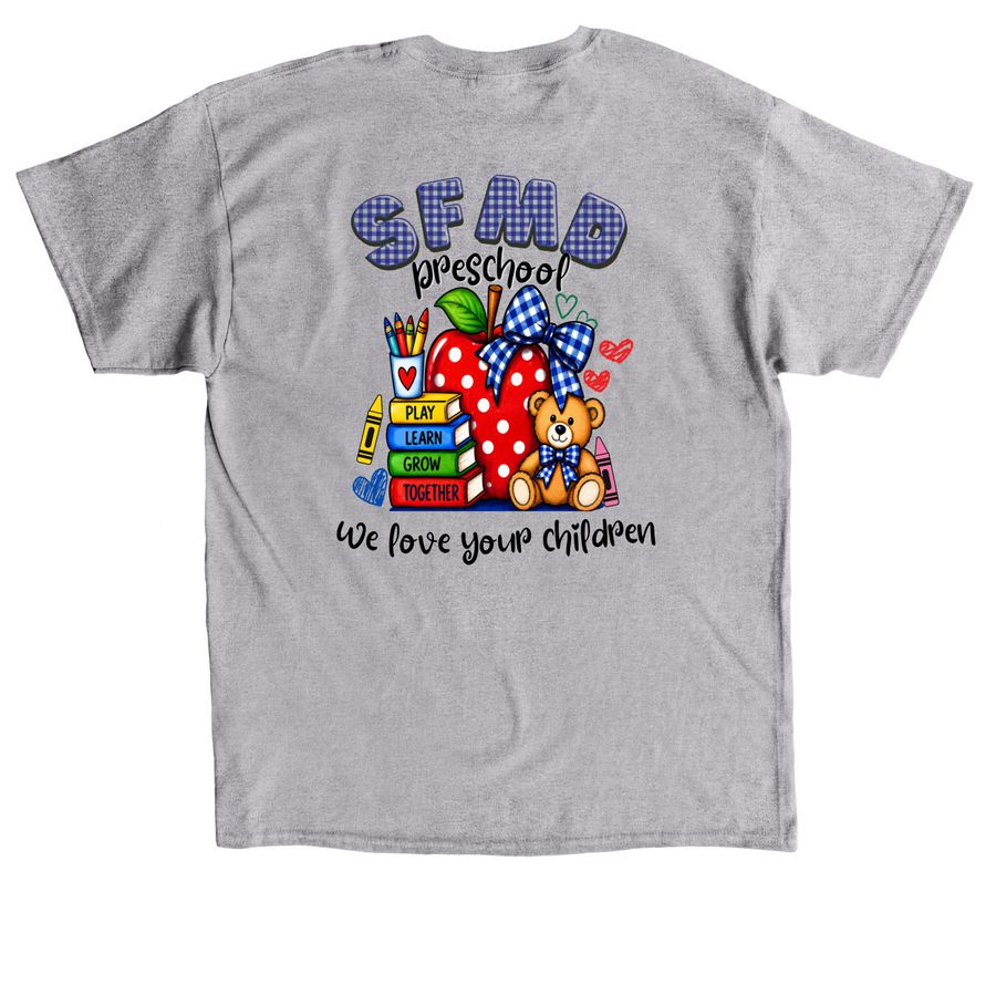 Adult & Youth SFMD Shirts 2026, a Sport Grey Classic Unisex Tee (back-view)