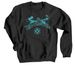 RezPubby, a Black Crewneck Sweatshirt