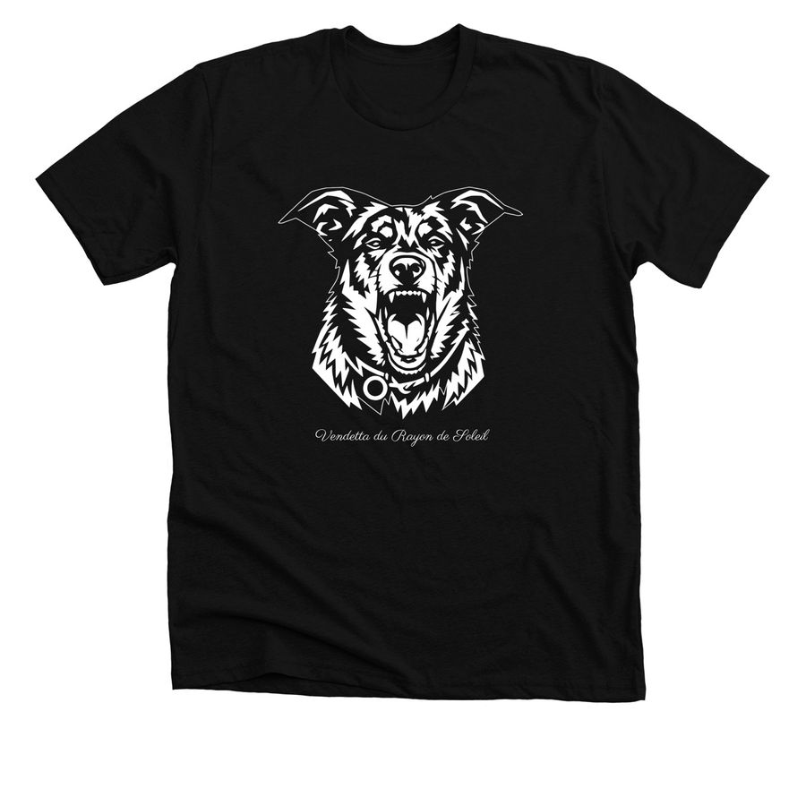 Vendetta / White, a Solid Black Blend Premium Unisex Tee